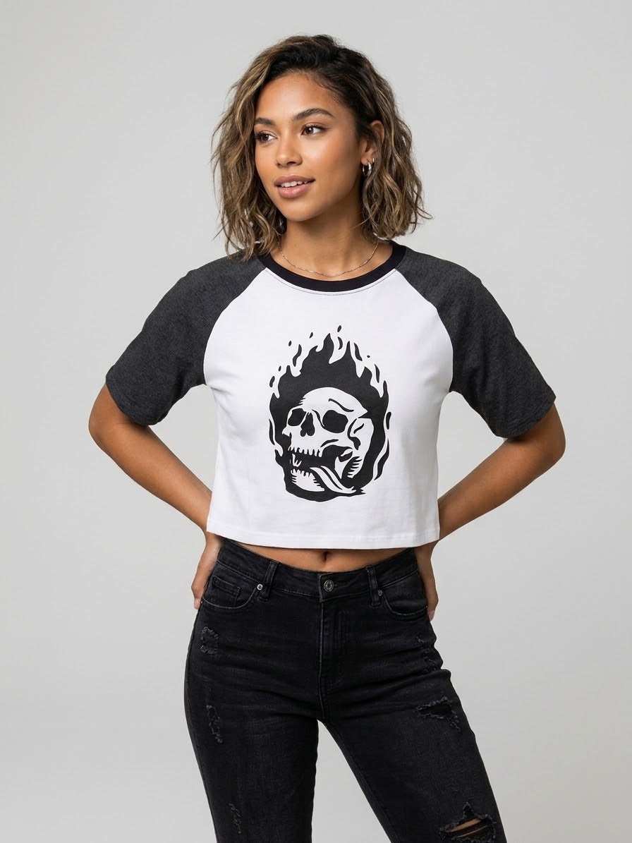 POLO CROP CALAVERA