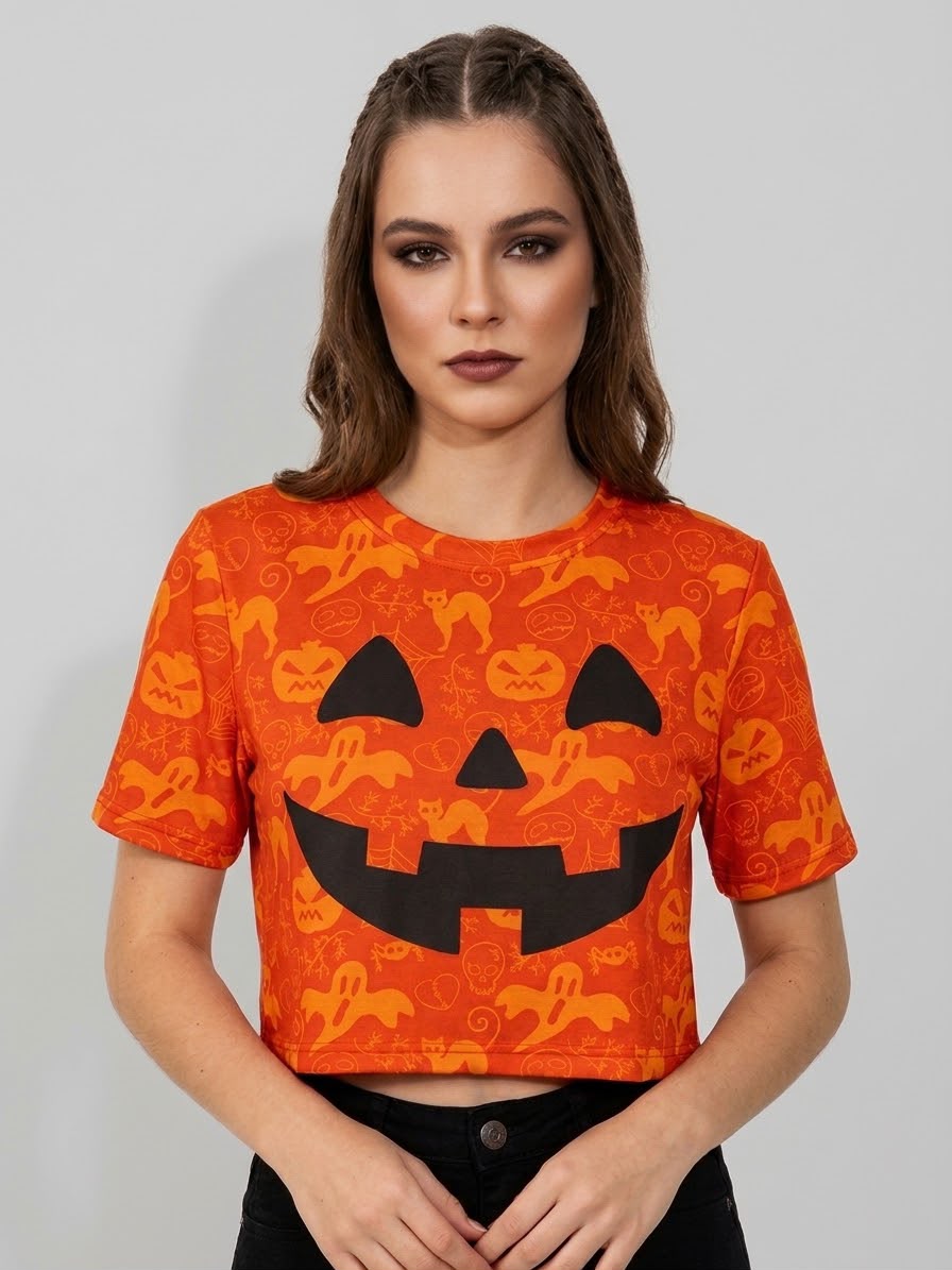POLO CROP CALABAZA