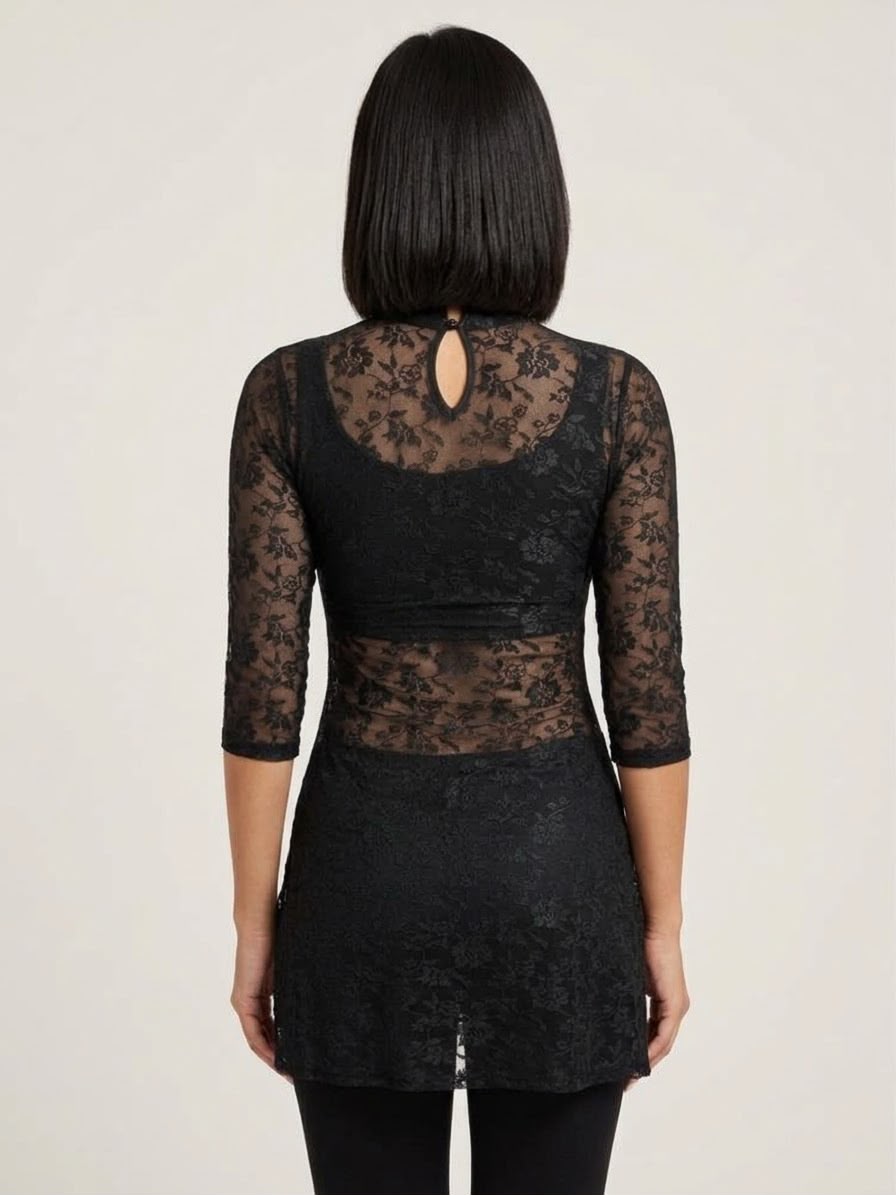 QIPAO DE ENCAJE