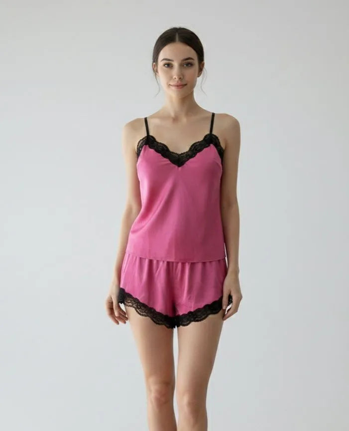 PIJAMA LENCERO FUCSIA
