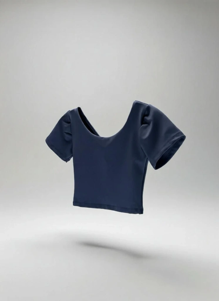 POLO CROP FAJERO (AZUL, XS / PP)