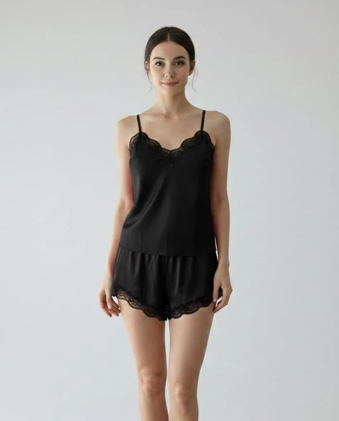 PIJAMA LENCERO NEGRO (S / P)